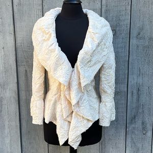 CHANEL: Unique Silk Camellia Jacket